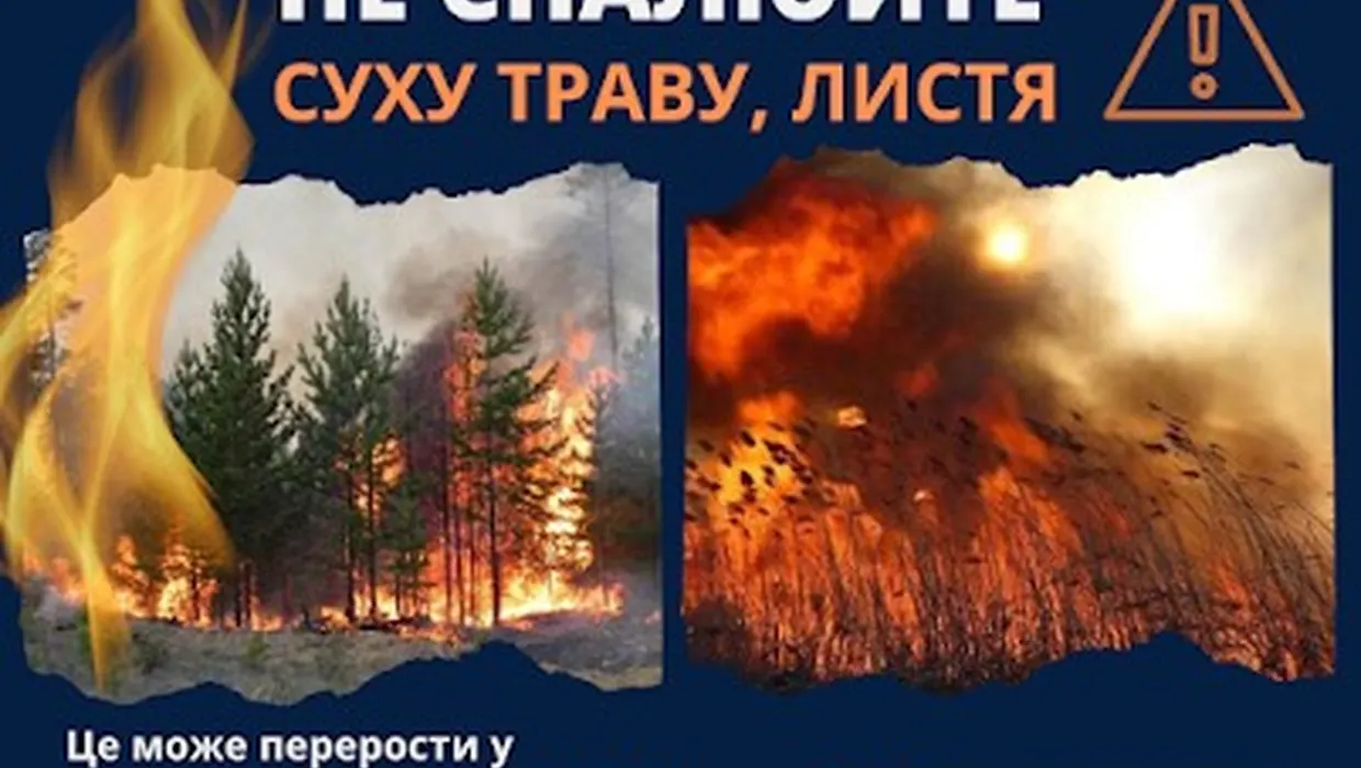 Ніколи не підпалюйте суху траву Ніколи не підпалюйте суху траву