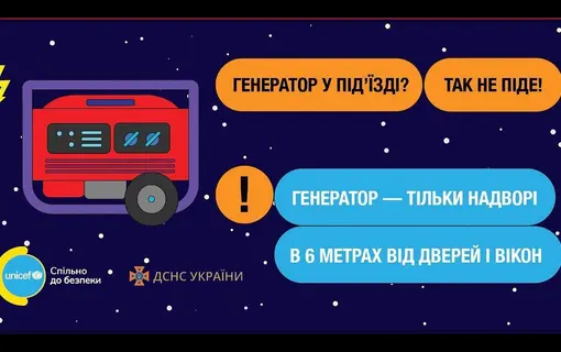 Заходи безпеки під час використання бензинових та дизельних генераторів